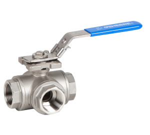 3 YOLLU KÜRESEL VANA DAR GEÇİŞ TYPE "L" NPT DİŞLİ / ¼" – 2"